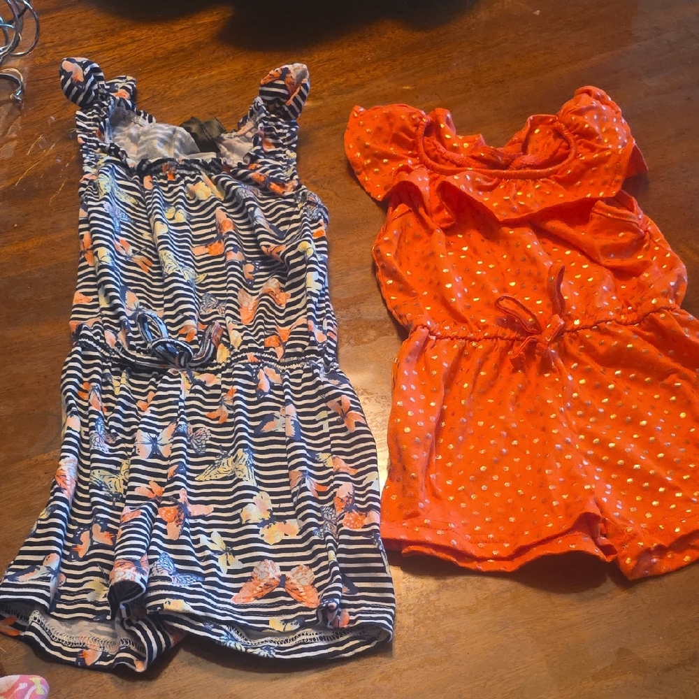 Orange and Striped Kids Bodysuits